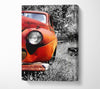 Old Banger Car In Field Canvas Wall Art