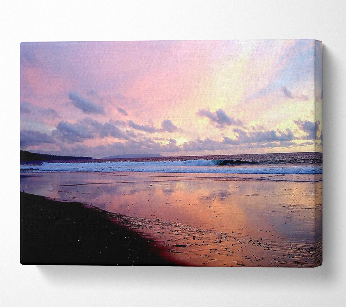 Beach At Dusk Canvas Wall Art