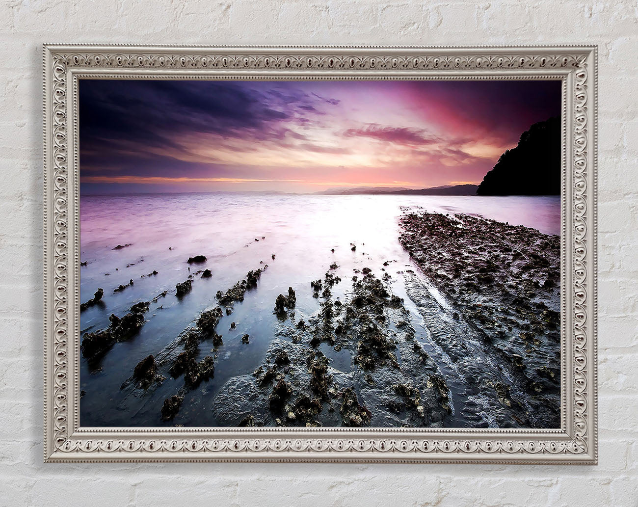 As The Ocean Meets The Land Framed Wall Art