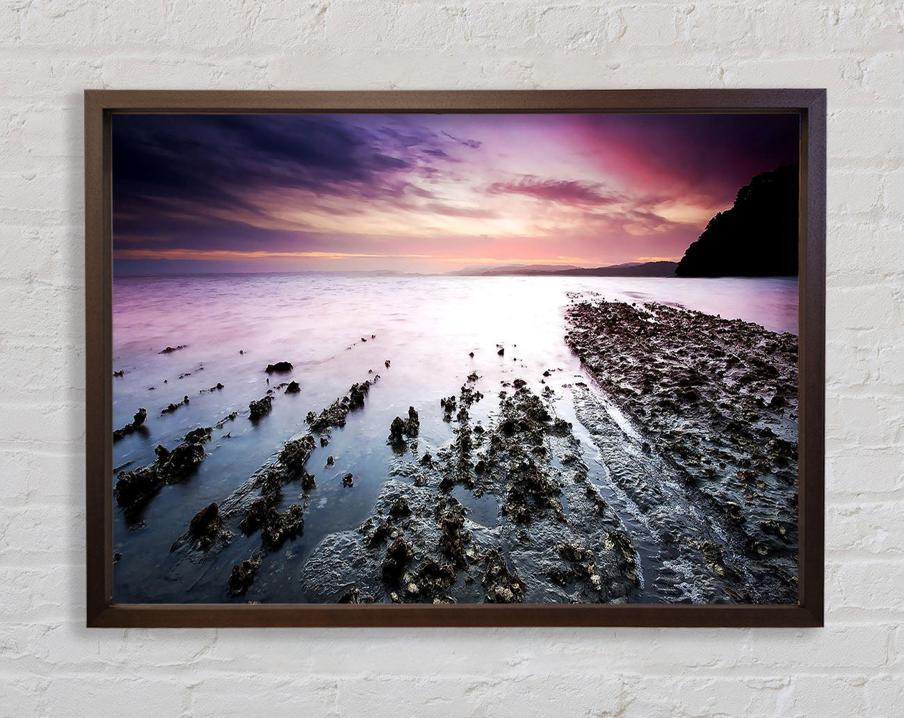 As The Ocean Meets The Land Framed Wall Art