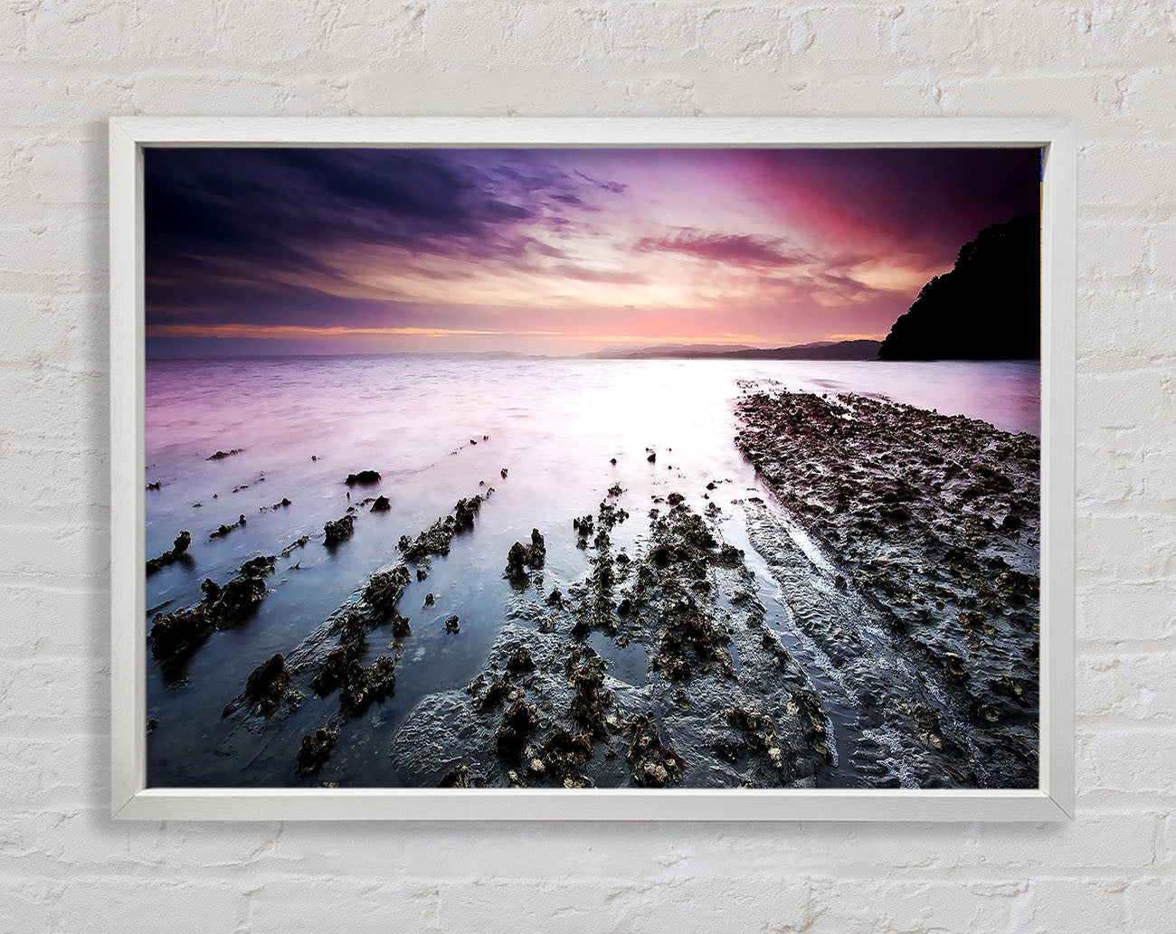 As The Ocean Meets The Land Framed Wall Art