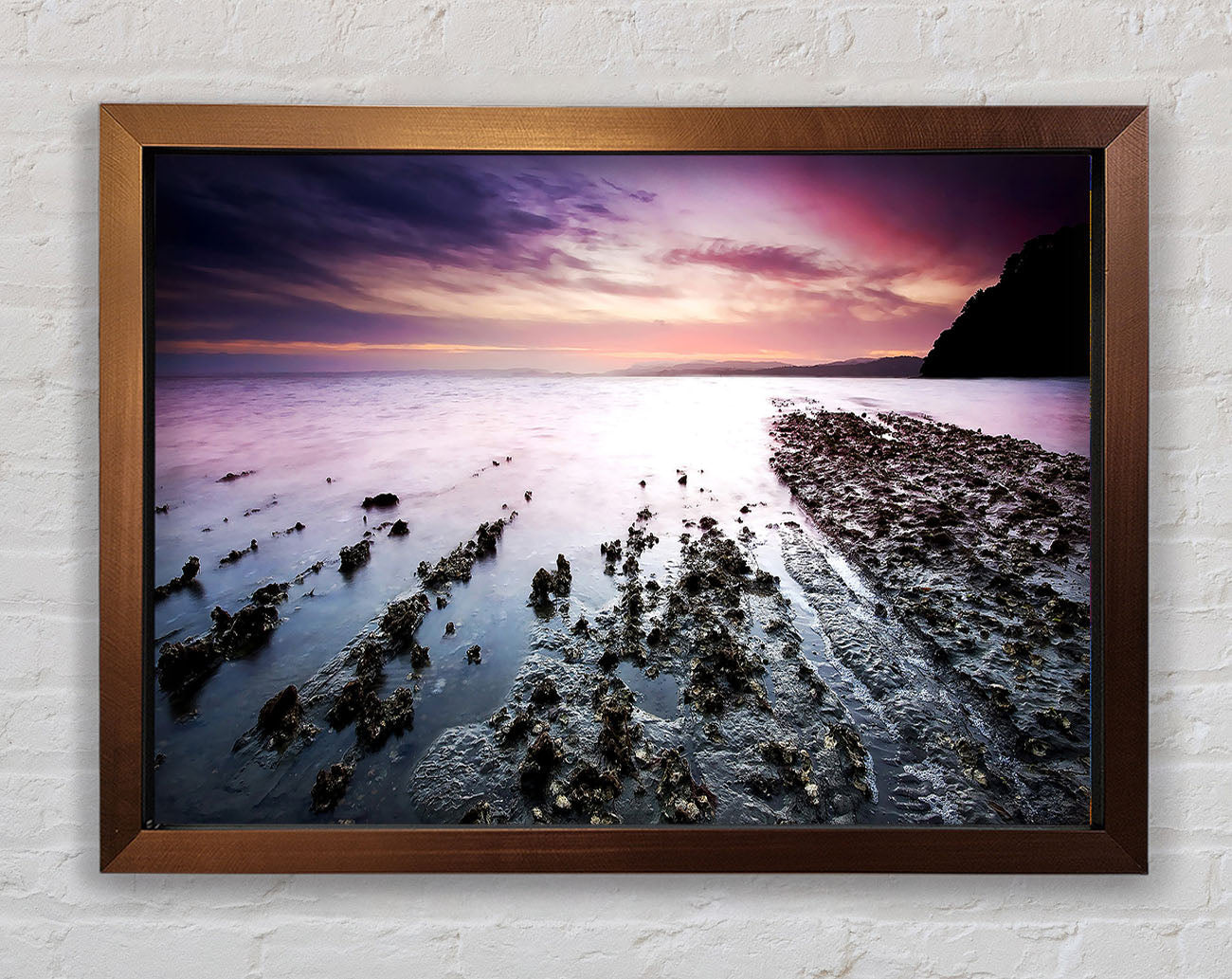 As The Ocean Meets The Land Framed Wall Art