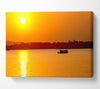 Beach Sunrise With The Fisherman Canvas Wall Art