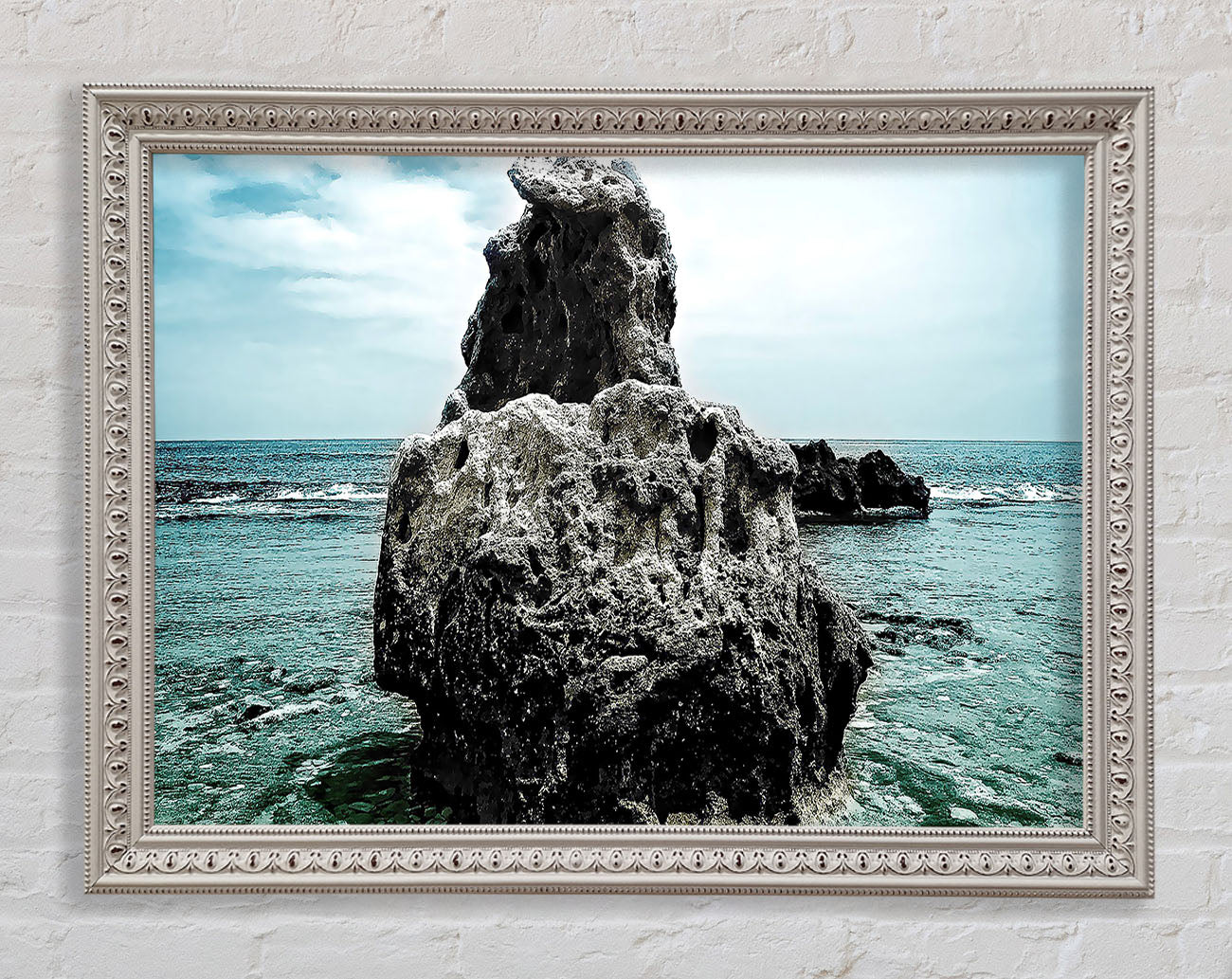 Big Rock Denia Beach Spain Framed Wall Art