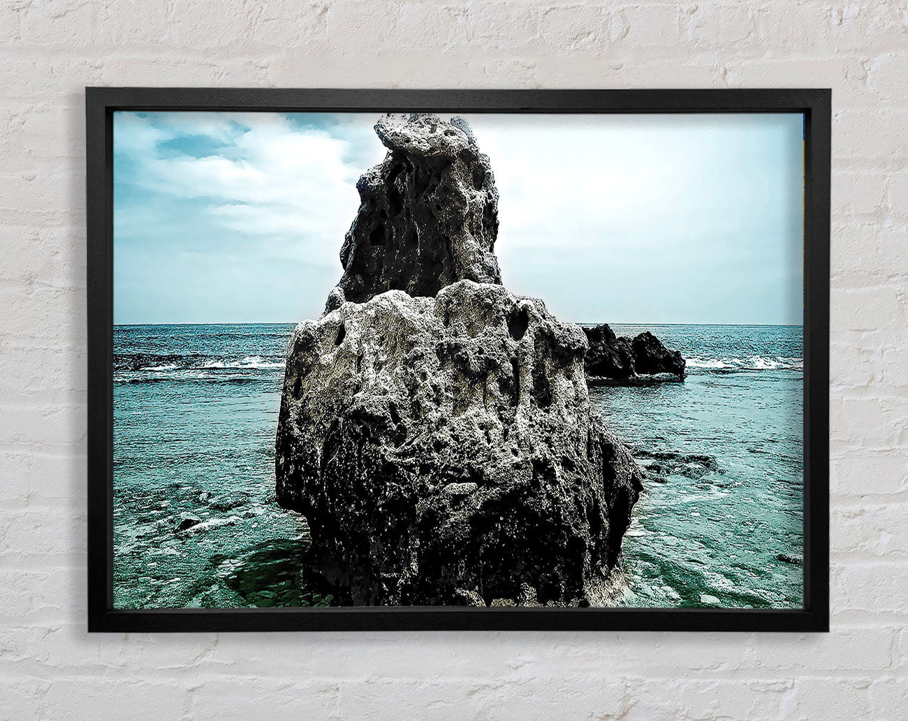 Big Rock Denia Beach Spain Framed Wall Art