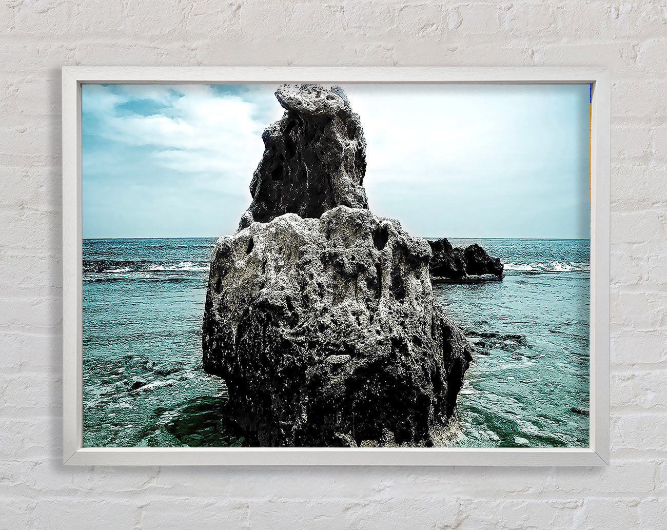 Big Rock Denia Beach Spain Framed Wall Art