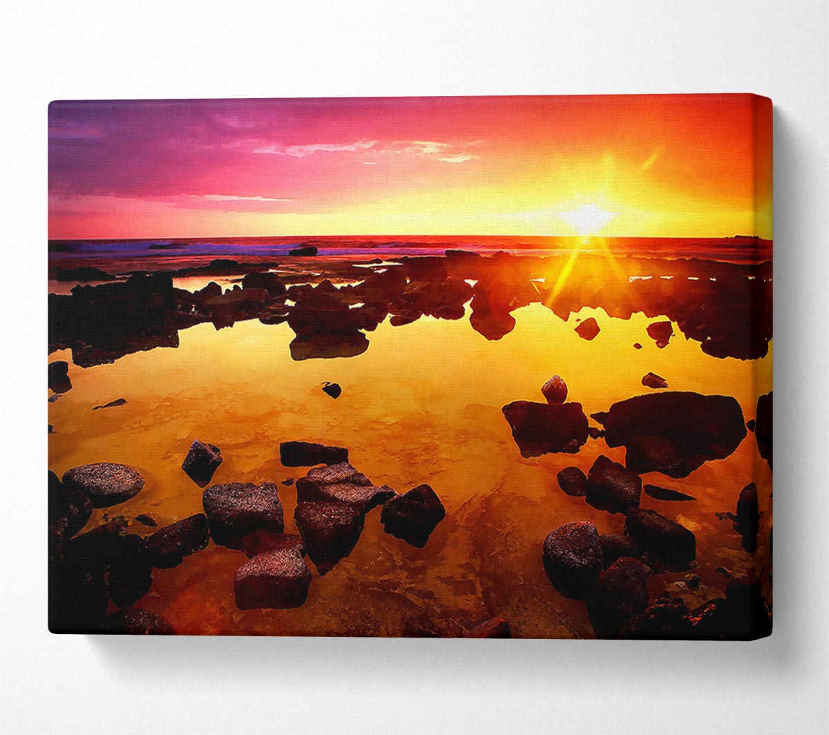 Beautiful Orange Rocky Skies Canvas Wall Art