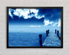 Blue Dock Clouds Framed Wall Art