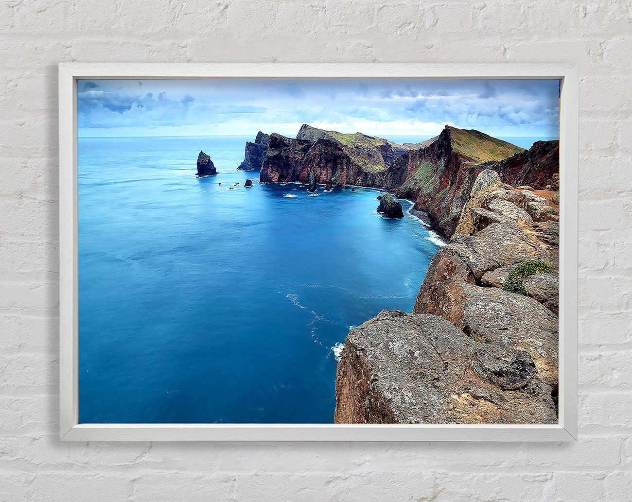 Coast Panoramic View Framed Wall Art