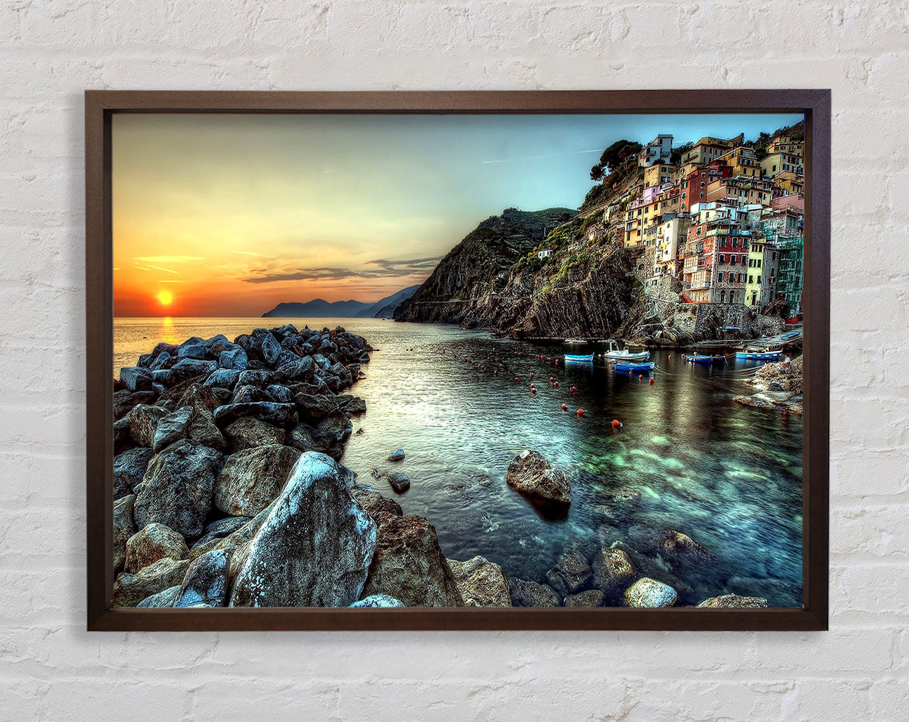 Coastal City Ocean Framed Wall Art