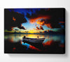 Sunrise Over The Fishing Boat Canvas Wall Art