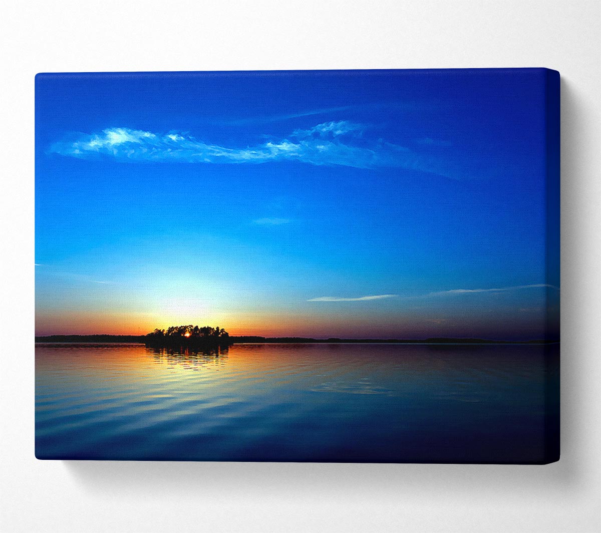 Blue Sunset Canvas Wall Art