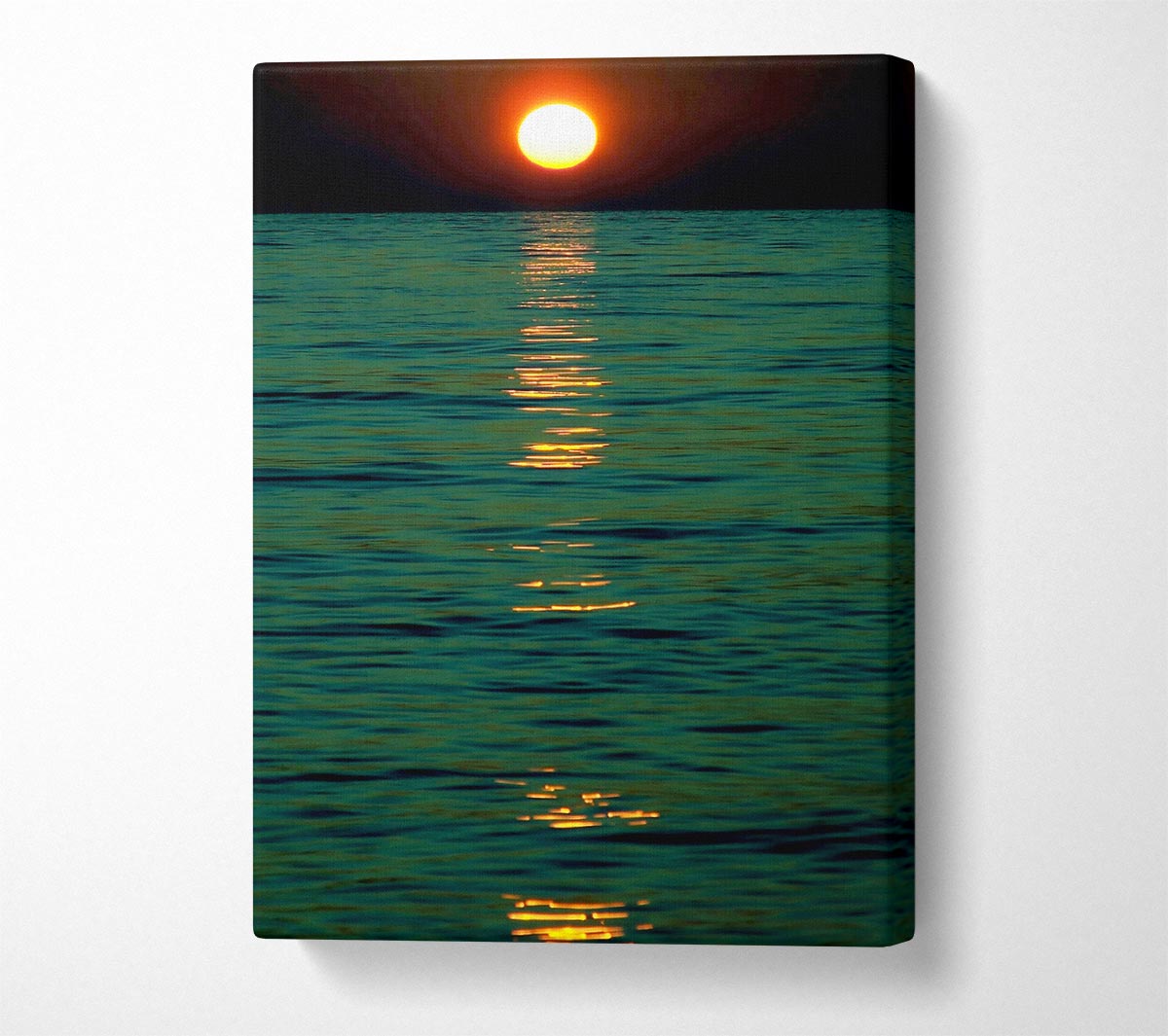 Stunning Green Ocean Nights Canvas Wall Art