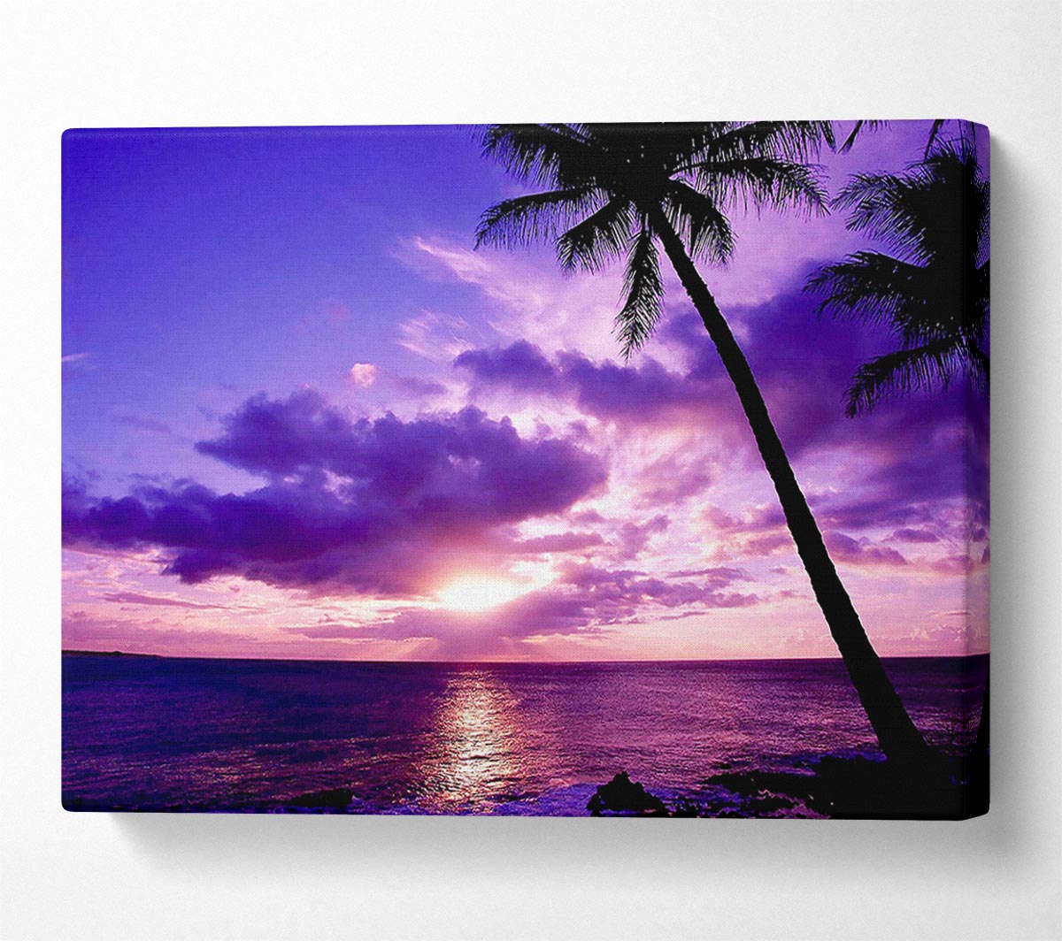 Lilac Pink Ocean Paradise Canvas Wall Art