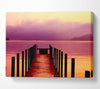 Tranquil Boardwalk Ocean Canvas Wall Art
