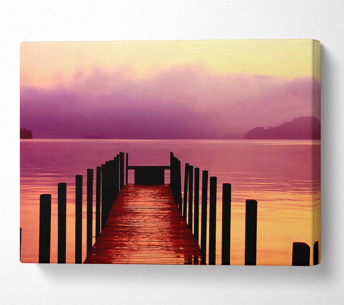 Tranquil Boardwalk Ocean Canvas Wall Art