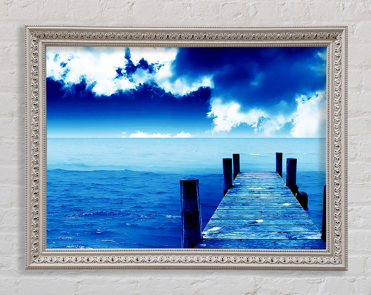 Boardwalk Ocean Blues Framed Wall Art
