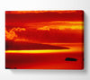 Orange Ocean Glow Canvas Wall Art