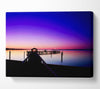 Purple Pier Ocean Canvas Wall Art