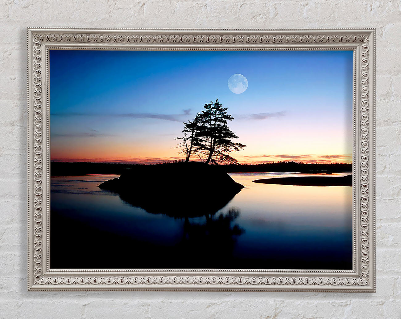 Blue Paradise Island Framed Wall Art
