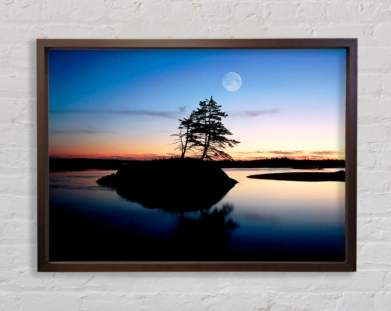 Blue Paradise Island Framed Wall Art