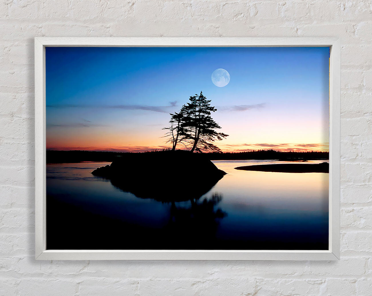 Blue Paradise Island Framed Wall Art