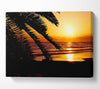 Glow Of The Golden Ocean Canvas Wall Art