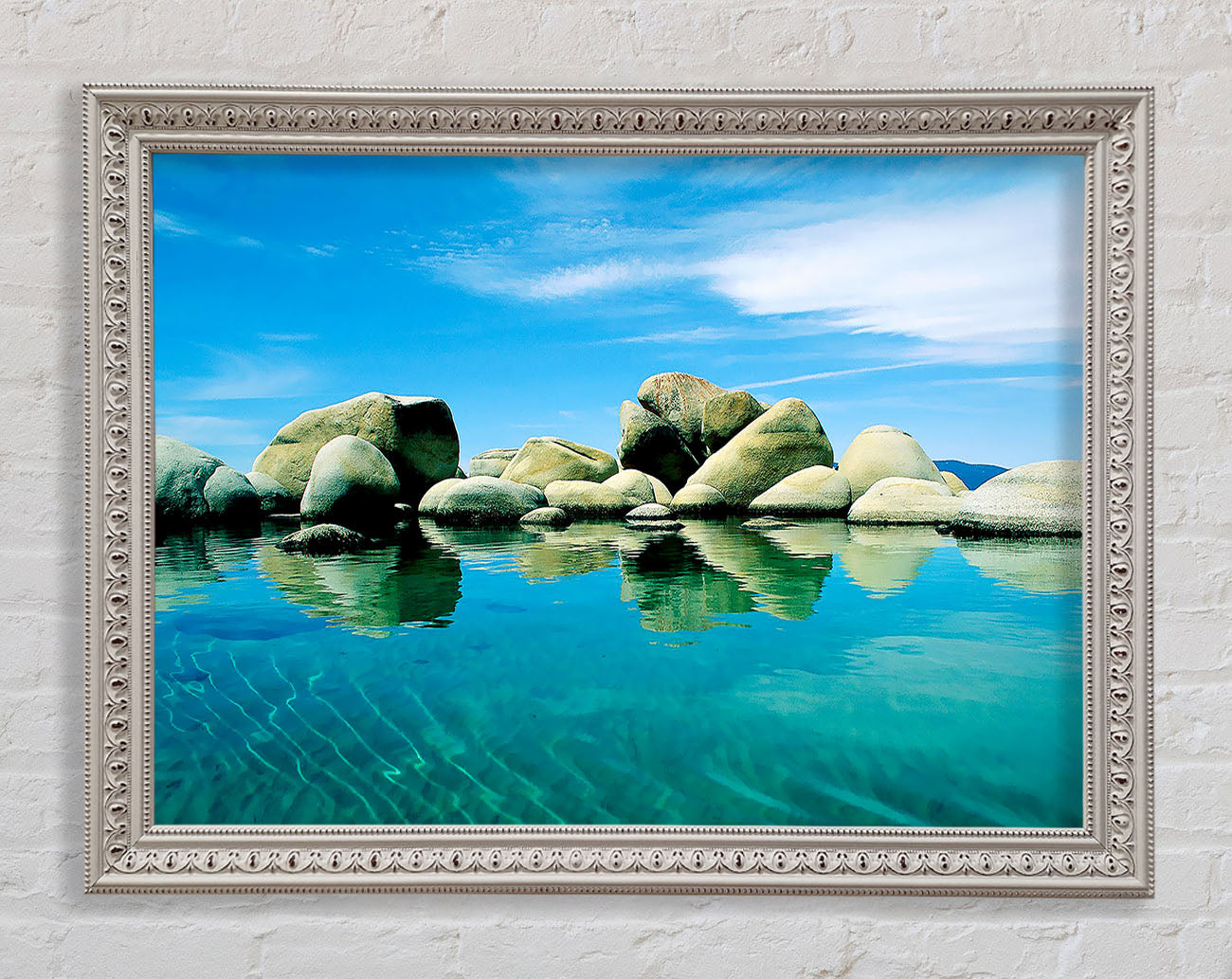 Aqua Rock Pool Framed Wall Art