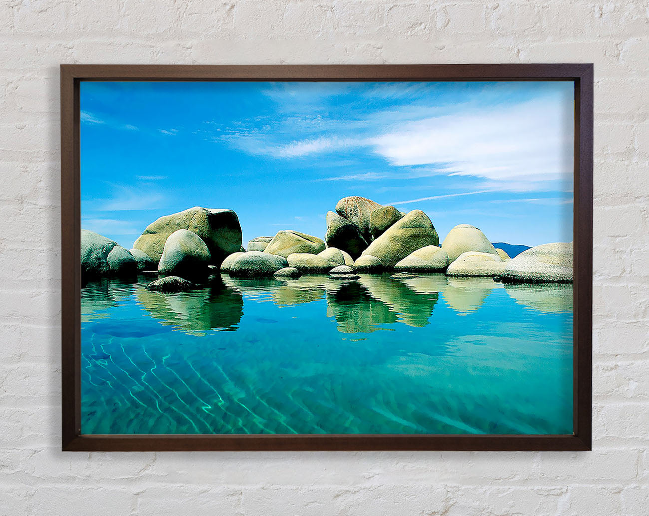 Aqua Rock Pool Framed Wall Art