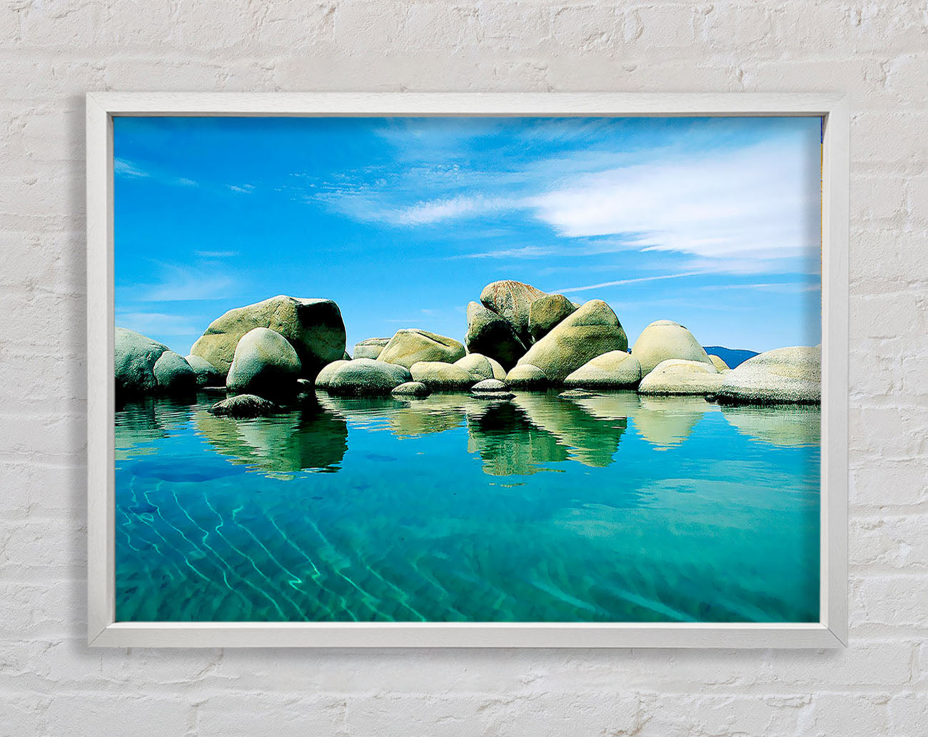 Aqua Rock Pool Framed Wall Art