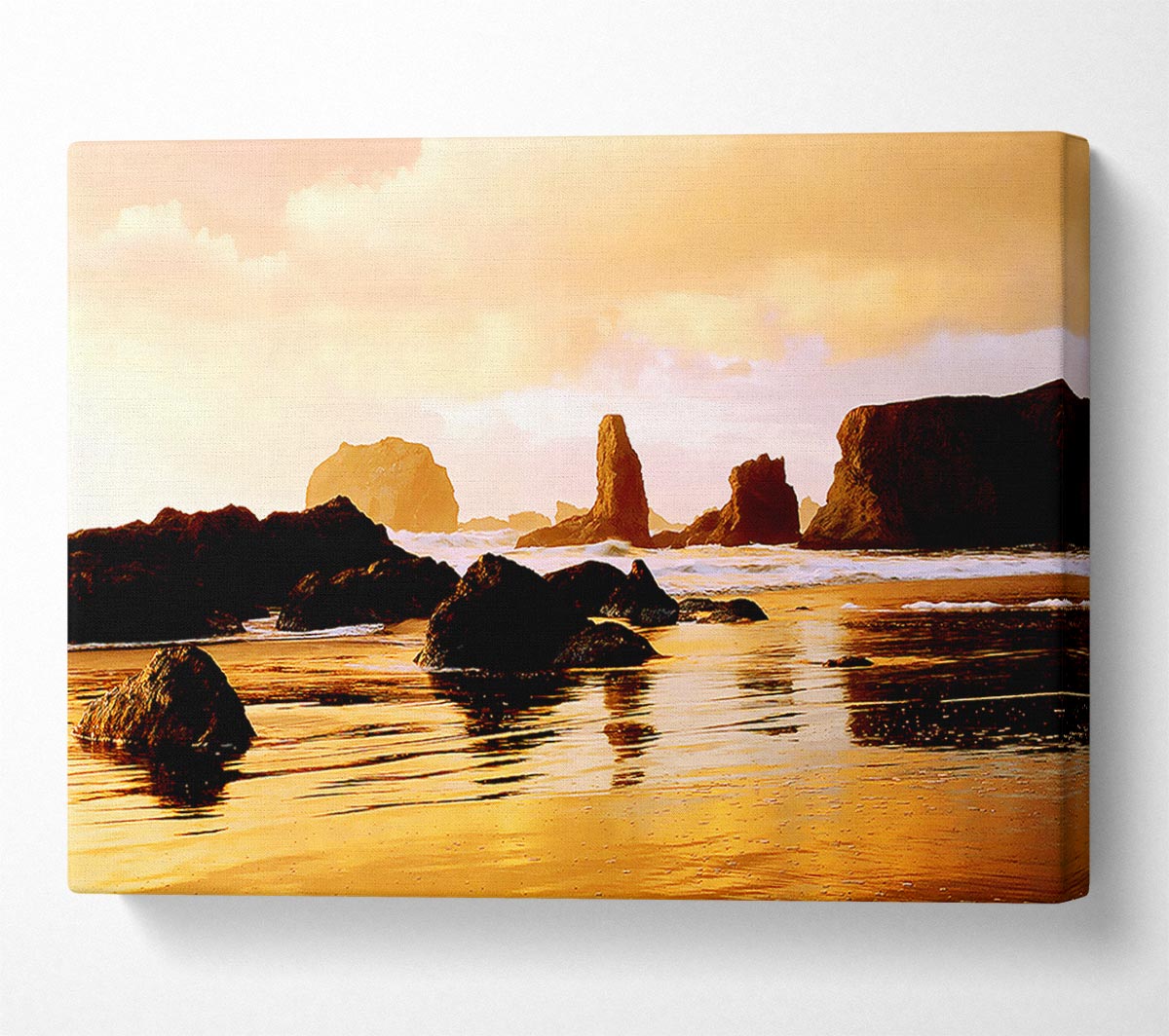 Mystical Ocean Rocks Canvas Wall Art