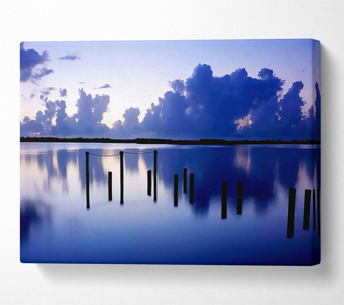 Tranquil Blue Lake Canvas Wall Art