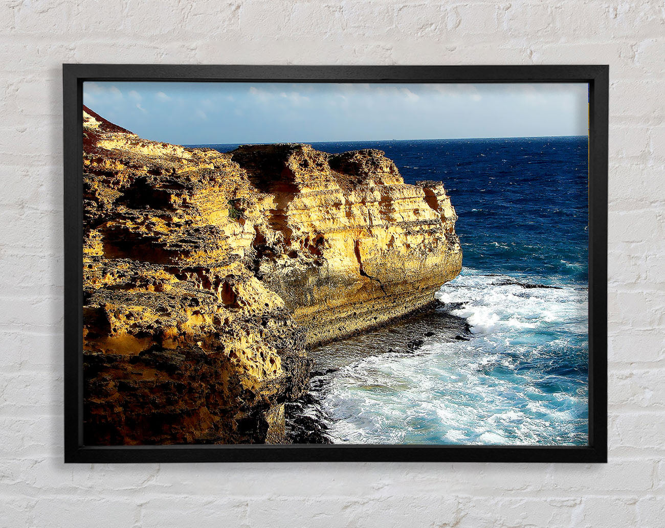 Cliff Face Ocean Framed Wall Art
