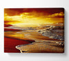 Red Ocean Storm Canvas Wall Art
