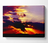 Red Sunrays Through The Clouds Canvas Wall Art