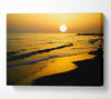 Golden Ocean Waves Canvas Wall Art
