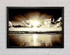 Brown Sunburst Framed Wall Art