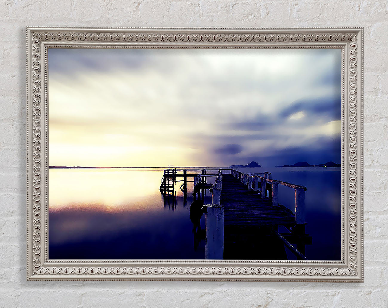 Calm Ocean Pier Framed Wall Art
