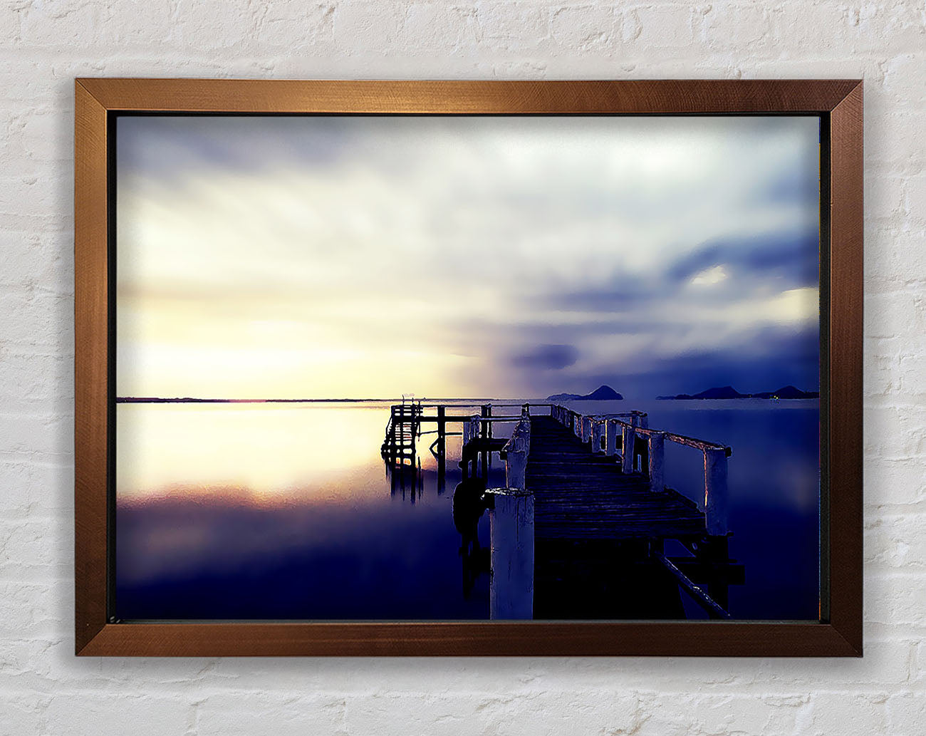 Calm Ocean Pier Framed Wall Art