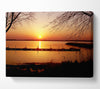 Tranquil Lake Sunrise Canvas Wall Art