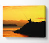 Fishing In The Golden Ocean Canvas Wall Art
