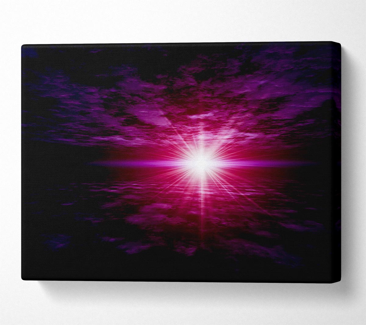 Pink Sun Star Skies Canvas Wall Art