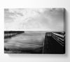 Tranquil Pier B n W Canvas Wall Art