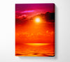 Orange Sun Blaze Skies Canvas Wall Art