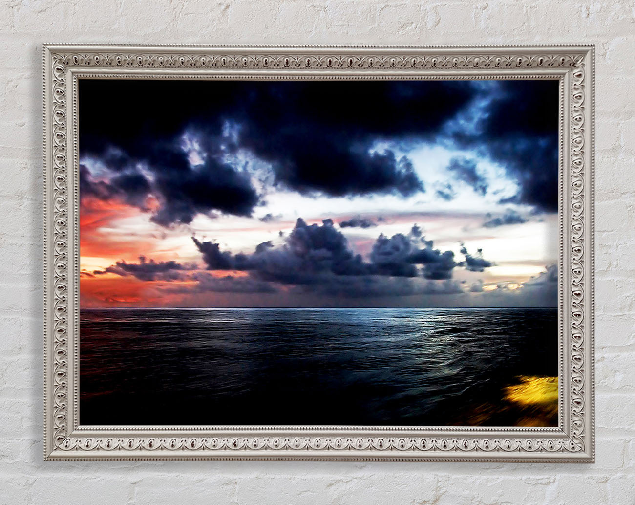 Blue Ocean Shoreline Framed Wall Art