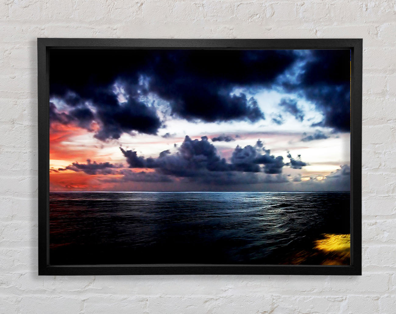Blue Ocean Shoreline Framed Wall Art