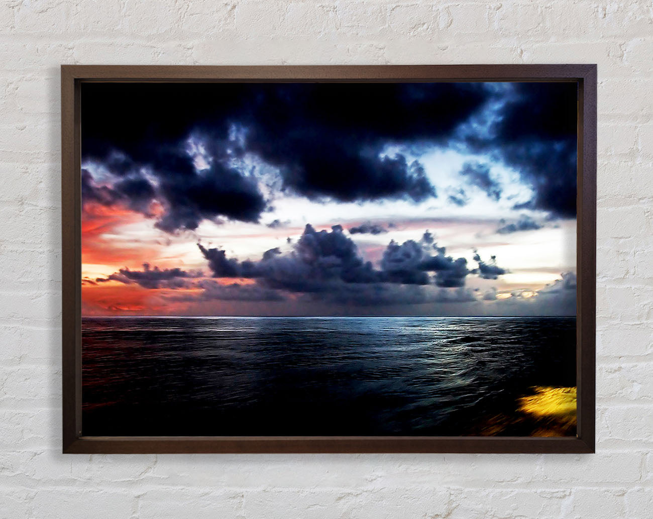 Blue Ocean Shoreline Framed Wall Art