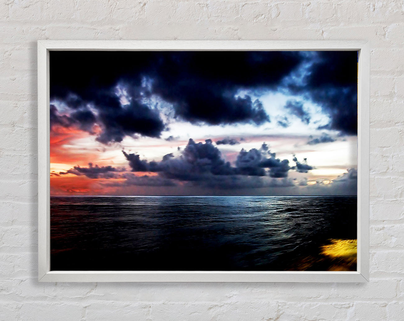 Blue Ocean Shoreline Framed Wall Art