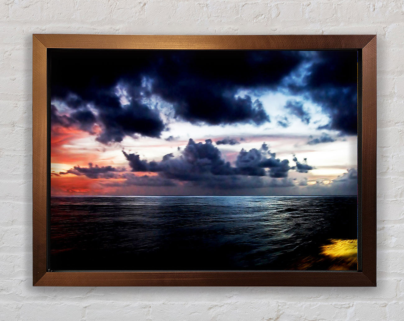 Blue Ocean Shoreline Framed Wall Art