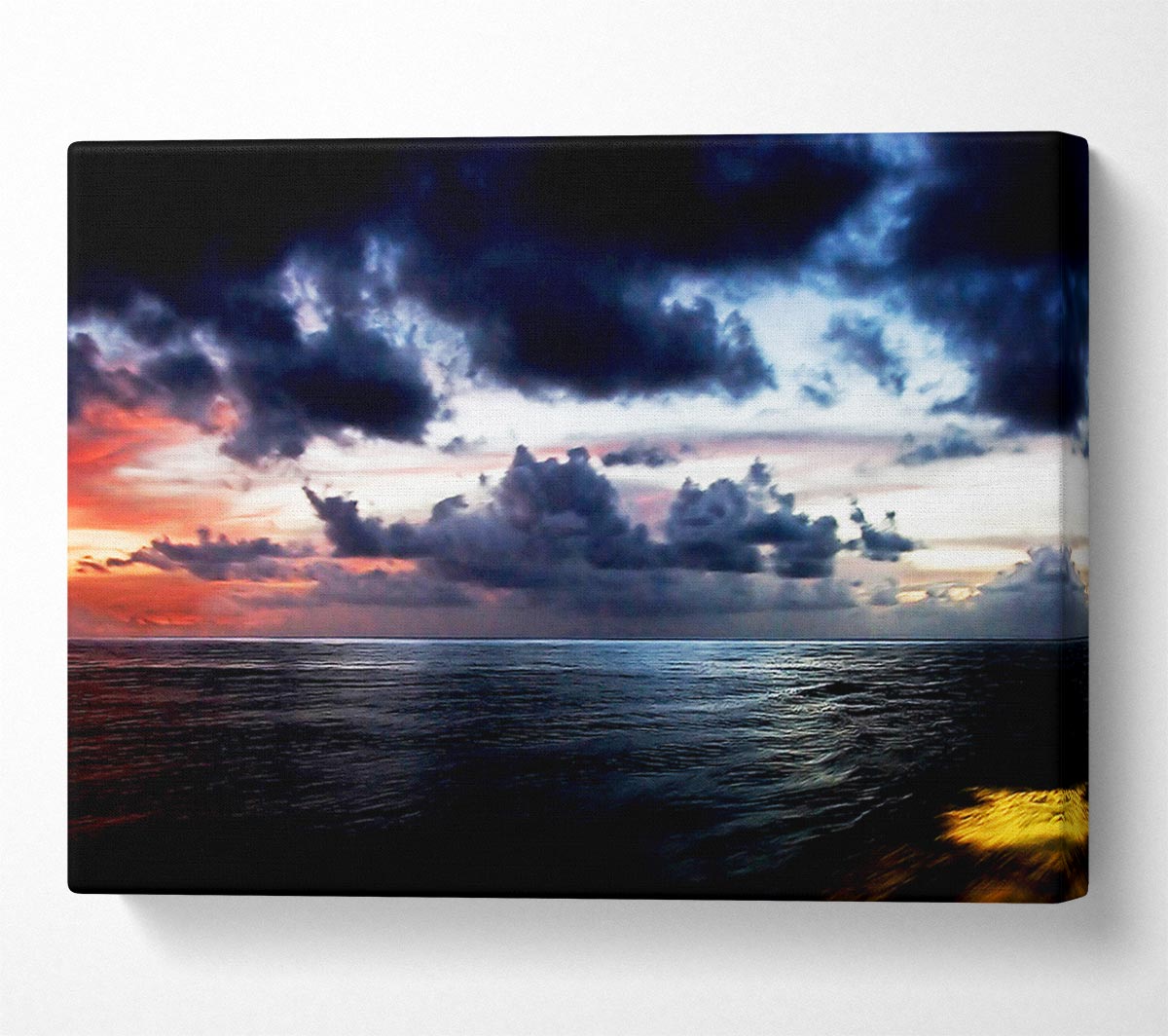 Blue Ocean Shoreline Canvas Wall Art